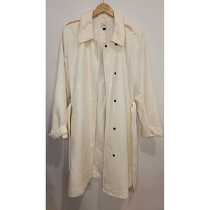 Old Navy Relaxed Car Coat Style Womens Extra Large Belt‎ Ivory NWOT